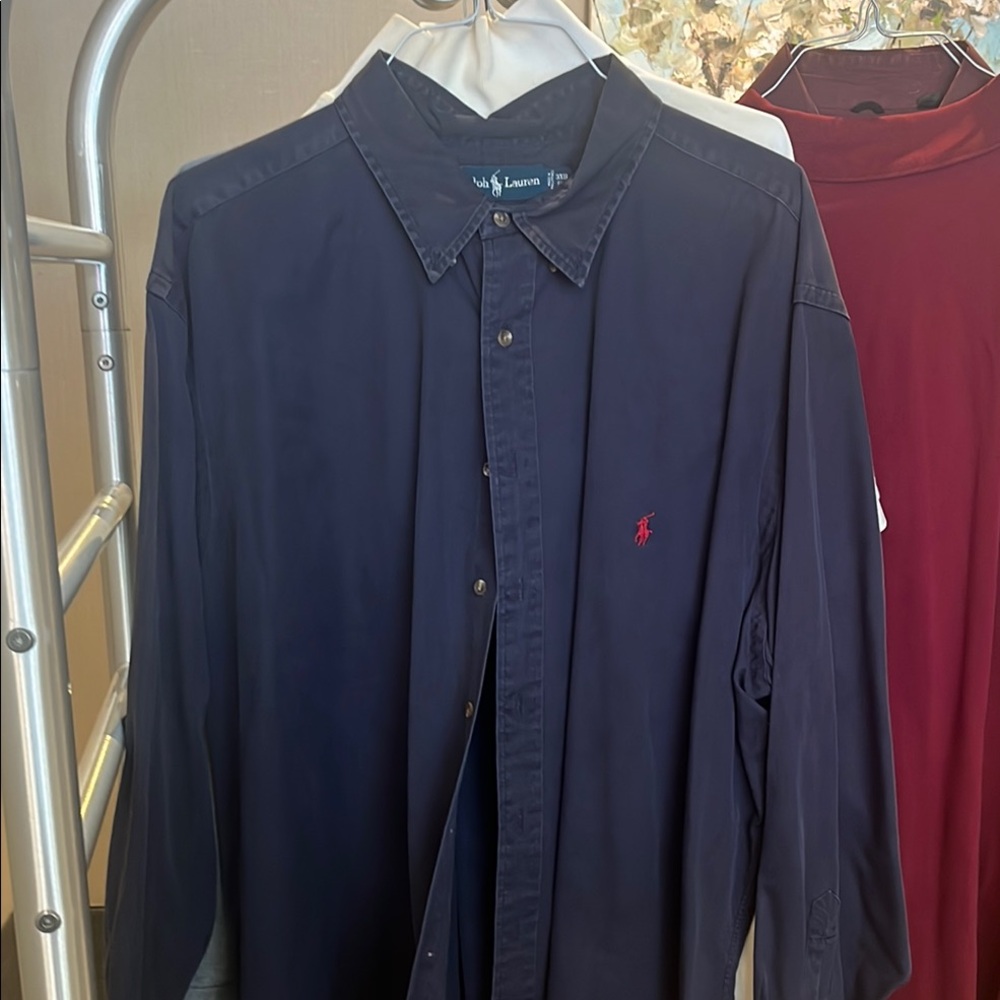 Navy Blue Men's  3XB Shirt by Ralph Lauren